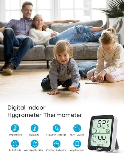 Govee Digital Hygrometer Indoor Thermometer Room H5075, Notification Alerts - Image 3