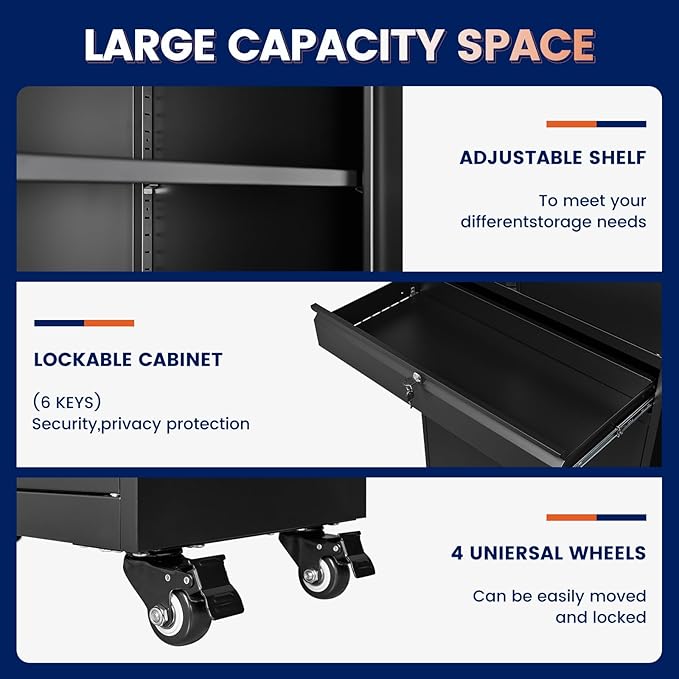 Yizosh Metal Garage Storage Cabinet - Image 4