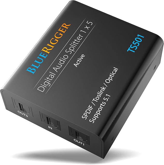 BlueRigger Digital Optical Audio Splitter 1x5 by BlueRigger