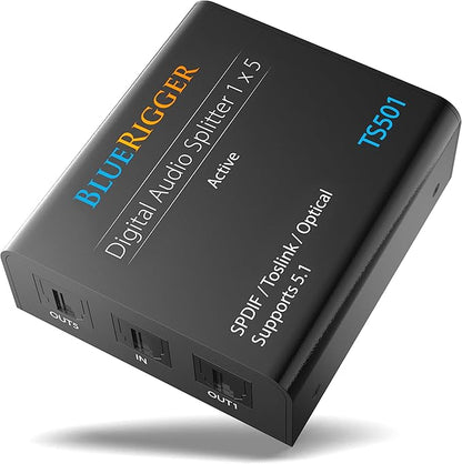 BlueRigger Digital Optical Audio Splitter 1x5 by BlueRigger