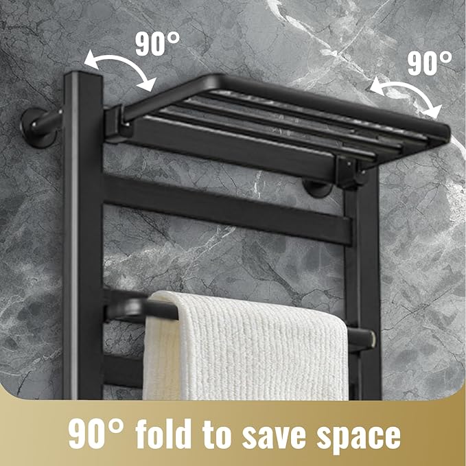 Heated Towel Rack for Bathroom Towel Warmer Racks Wall Mounted - Image 4