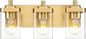 METWET Bathroom Light Fixtures Over Mirror, 3-Light Brushed Gold Vanity Light by Metwet
