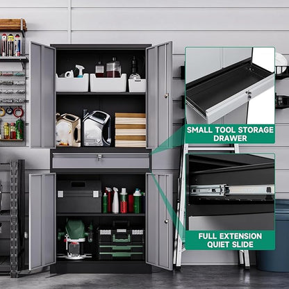 Letaya Metal Garage Storage Cabinet - Image 6