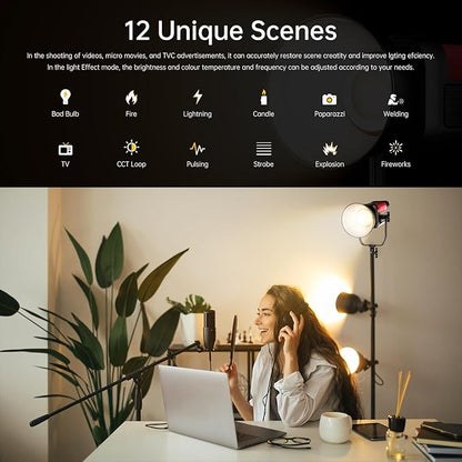 GVM Photography Lighting 300W Bi-Color Studio Lights - Image 4