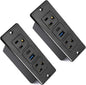 2 Pack 20W Recessed Power Strips USB, 2 AC + 1 USB-C + 1 USB-A, 6ft Cord by Havorbit