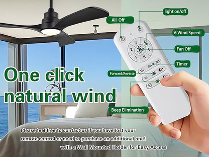Gaizw Ceiling Fans with Lights, 60 Inch Ceiling Fan with Light and Remote - Image 4