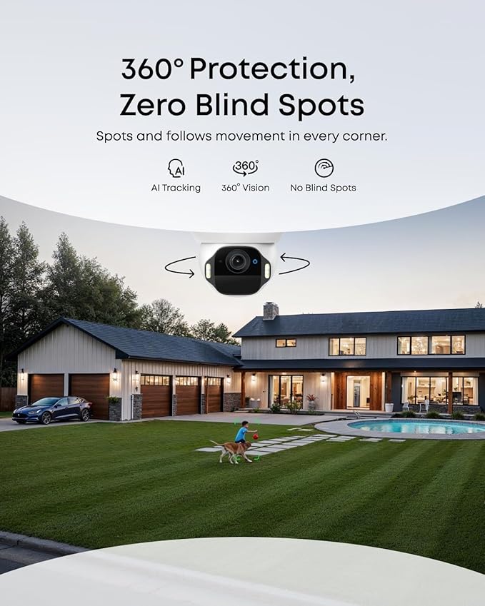 eufy SoloCam E42, 4K Security Camera Wireless Outdoor, Solar Powered, AI Motion - Image 3