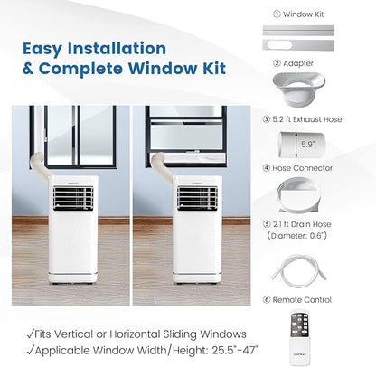 COSTWAY 10000 BTU Portable Air Conditioner, Personal AC Unit - Image 5