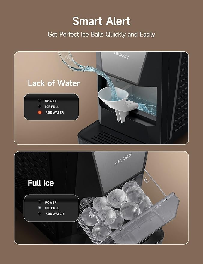 HiCOZY B1 Clear Ice Ball Maker Countertop, Sphere Ice Maker - Image 6