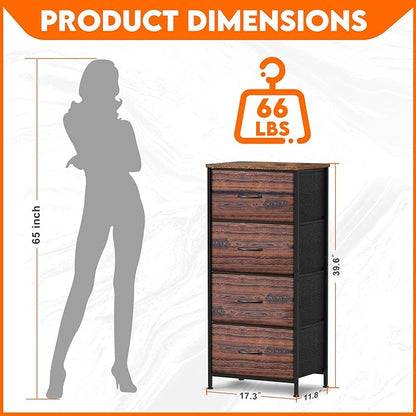 4 Fabric Drawer Dresser for Bedroom, Chest of Drawers - Image 3
