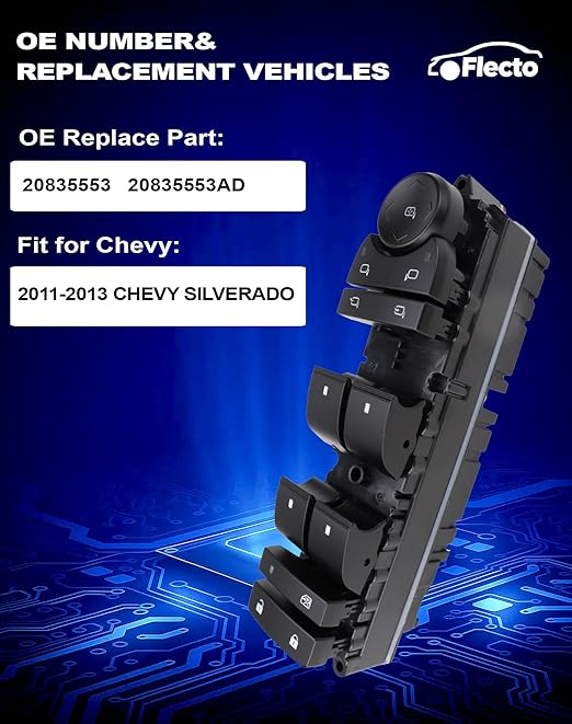 Flecto 20835553 Master Power Window Switch Driver Side - Image 2