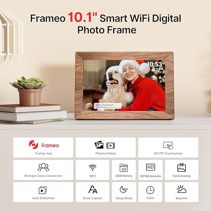 Frameo 10.1" Digital Picture Frame, Smart WiFi Digital Photo Frame - Image 8