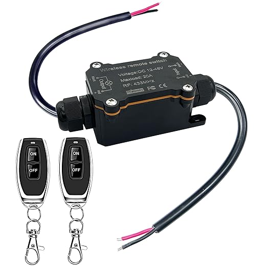 URANT Remote Control Switch, Waterproof Switch DC 12/24/48 Volts 20A, Wireless by Urant