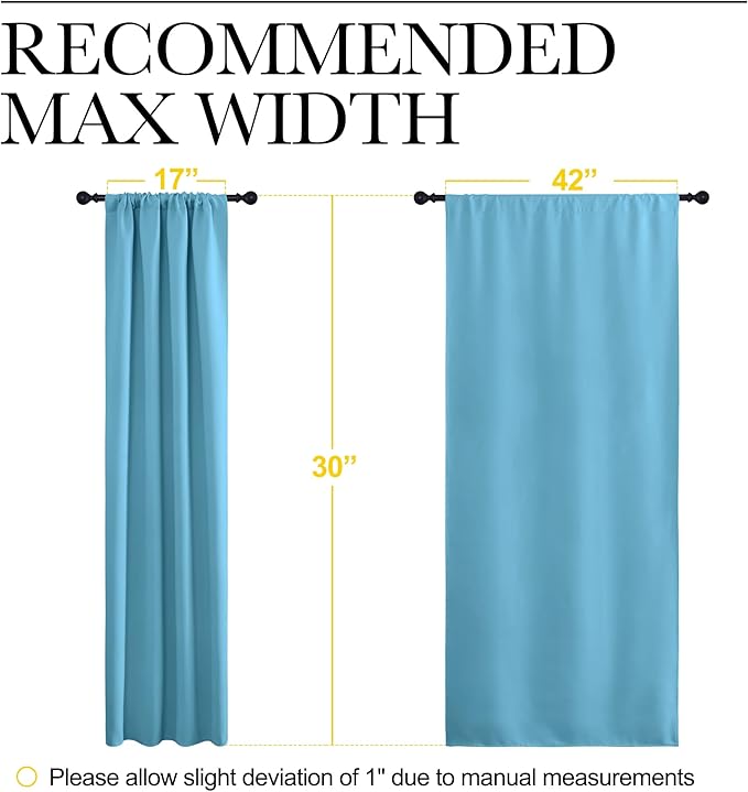 NICETOWN 2 Panels Blackout Curtains, Rod Pocket Thermal Insulated Drapes - Image 2