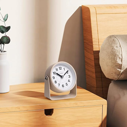 TIMESS Analog Alarm Clock, Silent Non-Ticking Quartz Movement, Battery-Operated - Image 7