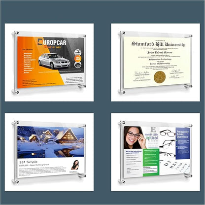 ArtToFrames 11x17 Inch Double Panel Floating Acrylic Picture Frame comes - Image 5