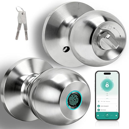 UMIK UMIKSMART Fingerprint Door Lock, Smart Door Knob, Keyless Entry Door Lock by UMIKSMARTLOCK