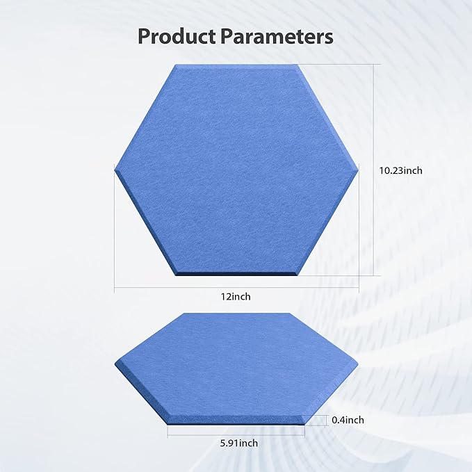 Amantech 12 Pack Acoustic Panels Self Adhesive Sound Proof Foam, High Density - Image 6