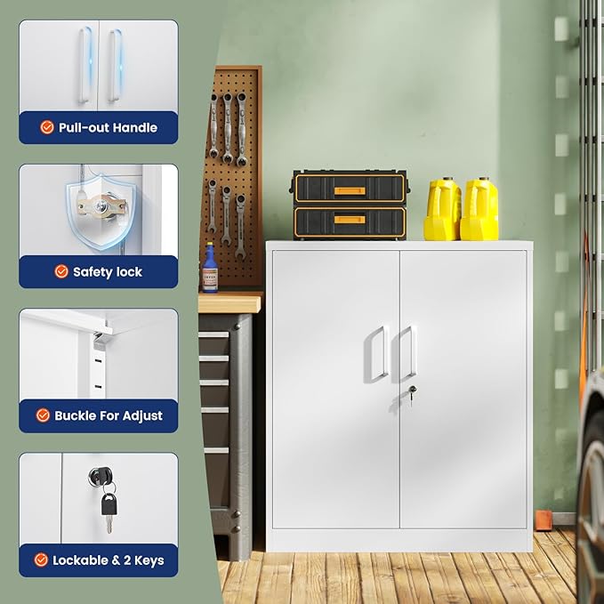 Yizosh Metal Garage Storage Cabinet - Image 7