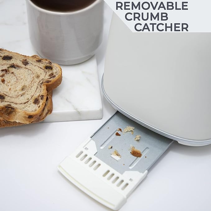 Rae Dunn Retro Rounded Bread Toaster, 2 Slice Stainless Steel Toaster - Image 4