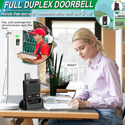 Wireless Door Bell, Full Duplex Long Range Wireless Doorbell, Waterproof 2 Way - Image 5