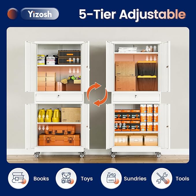 Yizosh Metal Garage Storage Cabinet - Image 5