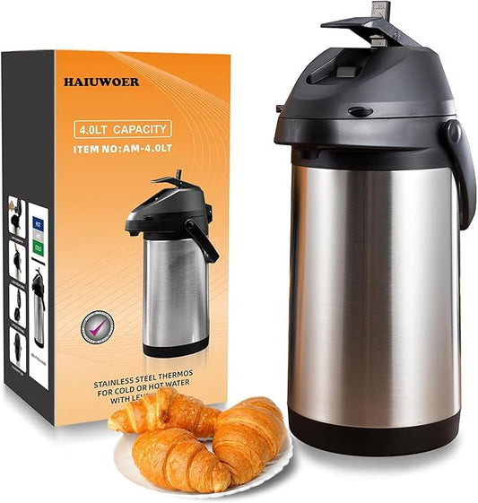 135 oz&4L Airpot Coffee Carafe Thermal by HAIUWOER