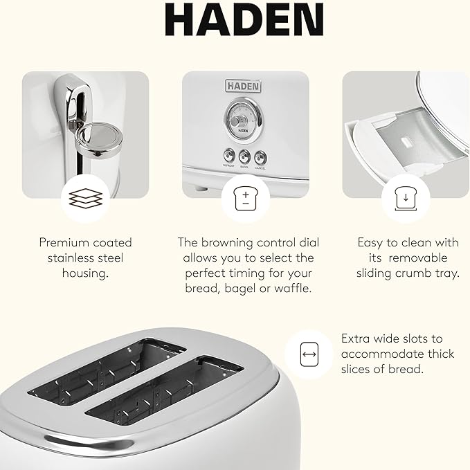 Haden Dorset 2 Slice Extra Wide Slot Toaster - Image 3