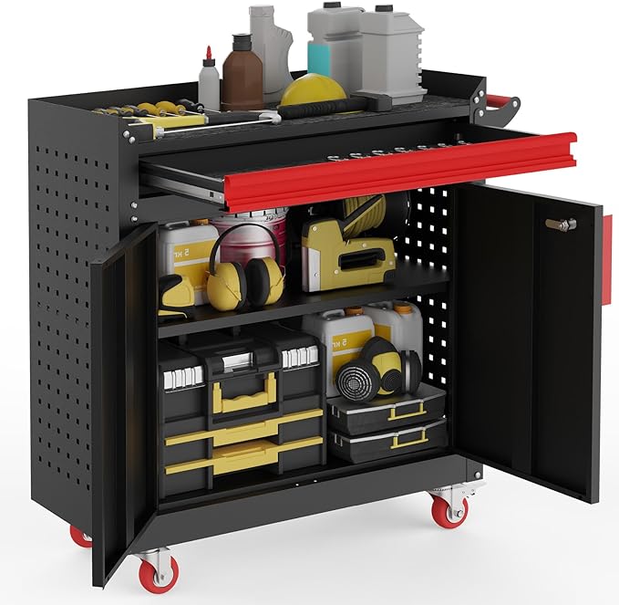 Rolling Garage Cabinets, Garage Storage Cabinet by ElteanStorageSolutions