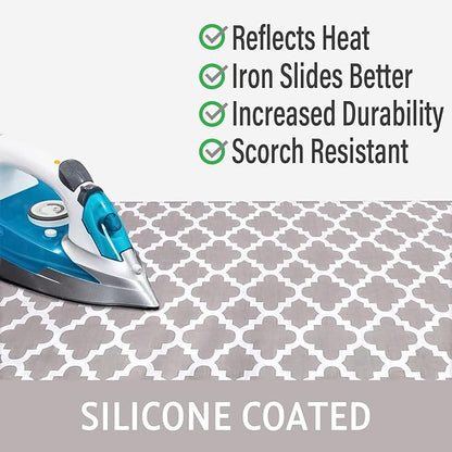 Ironing Board Cover and Pad, 18x49 Extra Wide Thick Iron Padding, Scorch & - Image 4