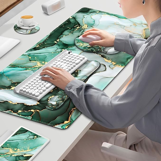 Gaming Mouse Pad, Large Desk Mat, Cute Desk Pad Protector, 4in1 XXL Mousepad + - Image 9