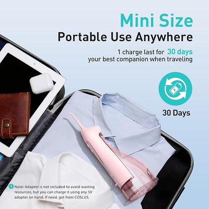 COSLUS Water Dental Flosser Teeth Pick: Portable Cordless Oral Irrigator 300ML - Image 6