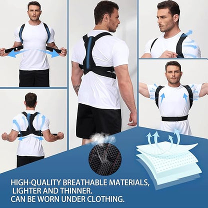 Posture Corrector for Men and Women, Adjustable Back Brace for Back, Neck and - Image 6