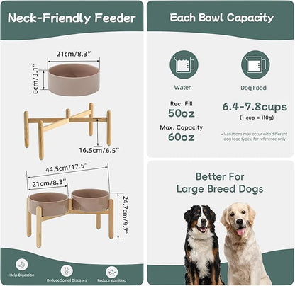 Ceramic 8.2inch Raised Dog Bowl - Image 2