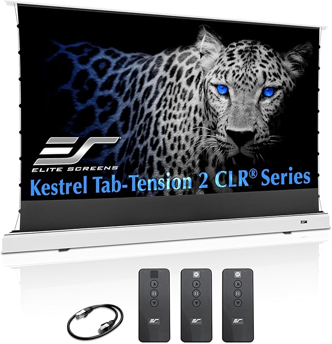 Elite Screens Kestrel Tab-Tension CLR, 101 inch 16:9, Ultra-Short Throw Ceiling by EliteScreensInc