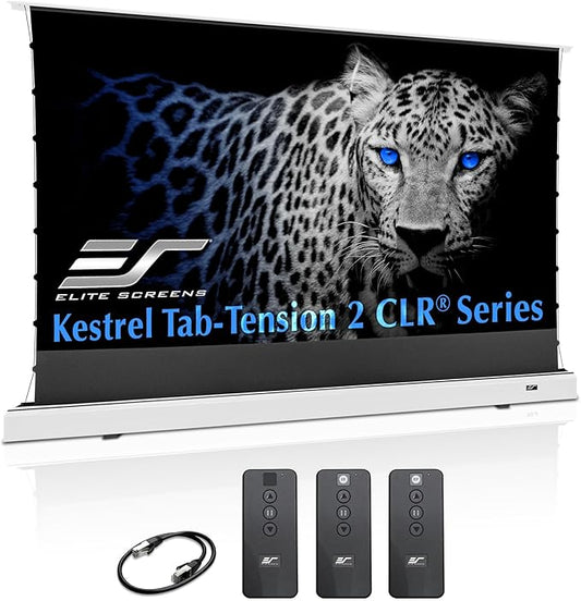 Elite Screens Kestrel Tab-Tension CLR, 121 inch 16:9, Ultra-Short Throw Ceiling by EliteScreensInc