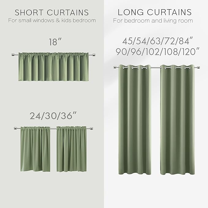 KOUFALL Short Curtains for Kitchen Window Over Sink - Image 2