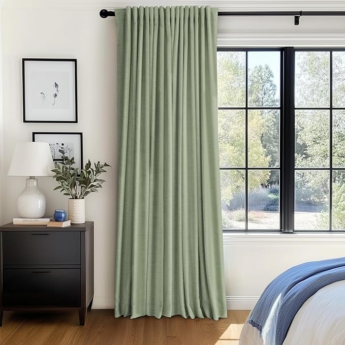100% Blackout Shield Linen Blackout Curtains - Image 5