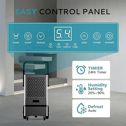 EUHOMY 160 Pints Commercial Dehumidifier - Image 3