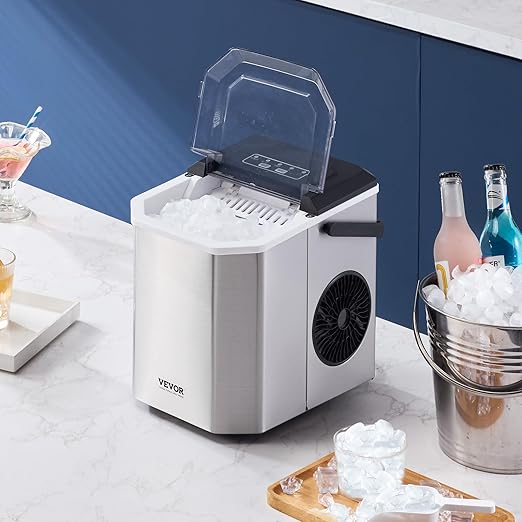 VEVOR Countertop Ice Maker, 9 Cubes Ready in 6 Mins, 26lbs in 24Hrs, - Image 8