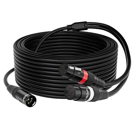 Mygatti XLR Splitter Y-XLR Cable 15 FT, Bi-Directional Balanced Microphone by Mygatti