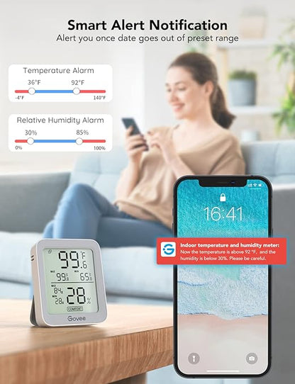 Govee Indoor Hygrometer Thermometer 3 Pack, Notification Alert - Image 4