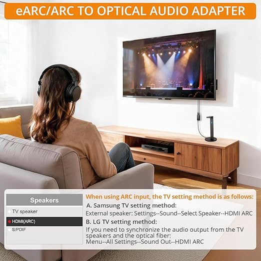 Neoteck ARC/eARC Audio Extractor, HDMI ACR Audio to Optical Extractor - Image 5