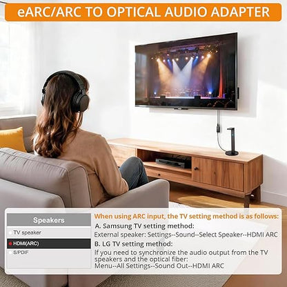 Neoteck ARC/eARC Audio Extractor, HDMI ACR Audio to Optical Extractor - Image 5