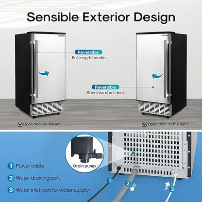 ICEPURE 15" Under Counter Ice Maker - Image 7