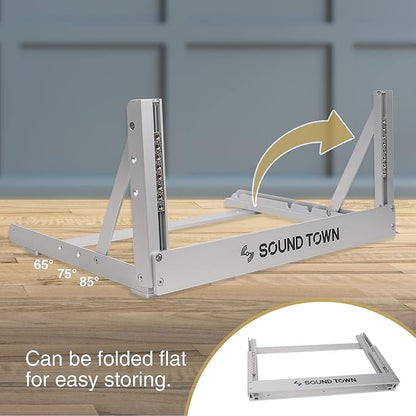Sound Town 4U Aluminum 2-Post Desktop Open-Frame Rack, Angle Adjustable - Image 5