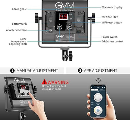 GVM 2 Pack LED Video Lighting Kits - Image 3