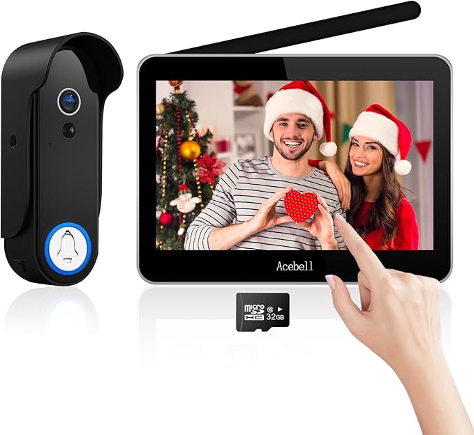 ACEBELL Wireless Video Doorbell Intercom System Battery Operated, 1080P Video by ACEBELL