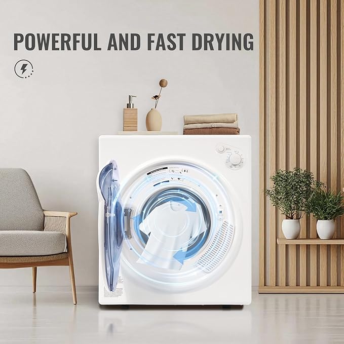 Elevon 1500W Portable Clothes Dryer, 3.5 cu.ft Electric Drying Machine - Image 8