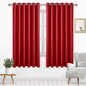 DWCN Red Curtain 63 Inches Long, 70 Wide Inch Blackout Drapes by DWCN